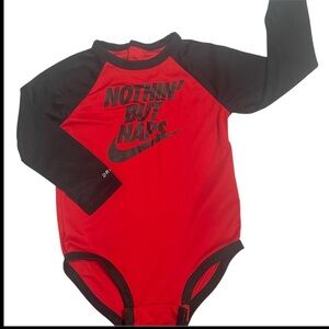Nike Red and Black Dri-FIT Onesie
